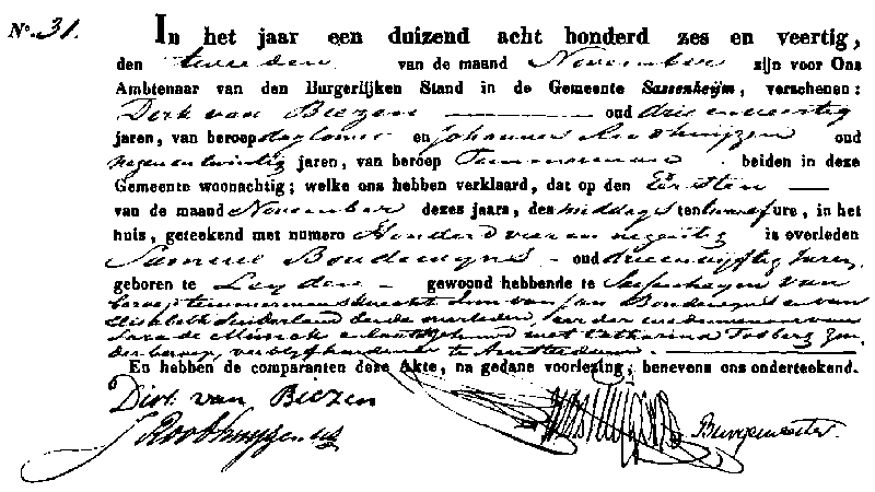 18461102 ovl akte 31 Samuel Boudewijns wdn Sara d Munck en Catharina Todberg